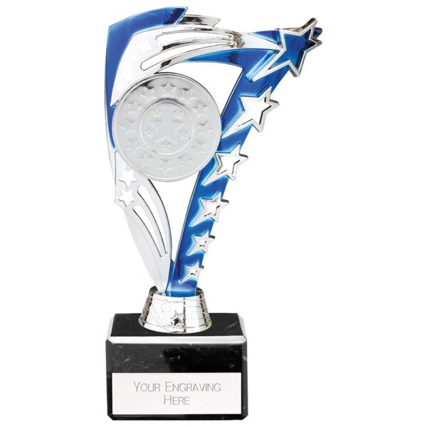 Frenzy Multi Award Trophy Silver and Blue Trophy HQ