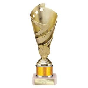 Hurricane Multi Award Tube Trophy Gold Trophy HQ