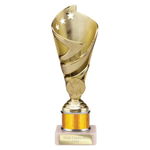 Hurricane Multi Award Tube Trophy Gold Trophy HQ