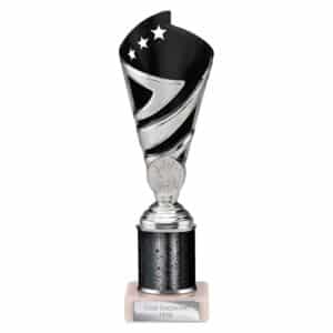 Hurricane Multi Award Tube Trophy Silver and Black Trophy HQ