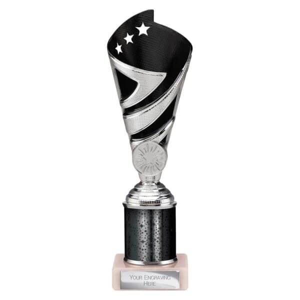 Hurricane Multi Award Tube Trophy Silver and Black Trophy HQ