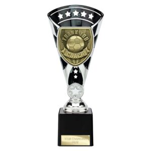 Cobra Star Trophy Cup Thank you Coach Silver and Black Trophy HQ