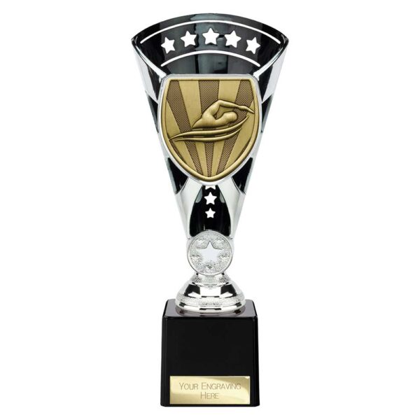 Cobra Star Trophy Cup Swimming Silver and Black Trophy HQ