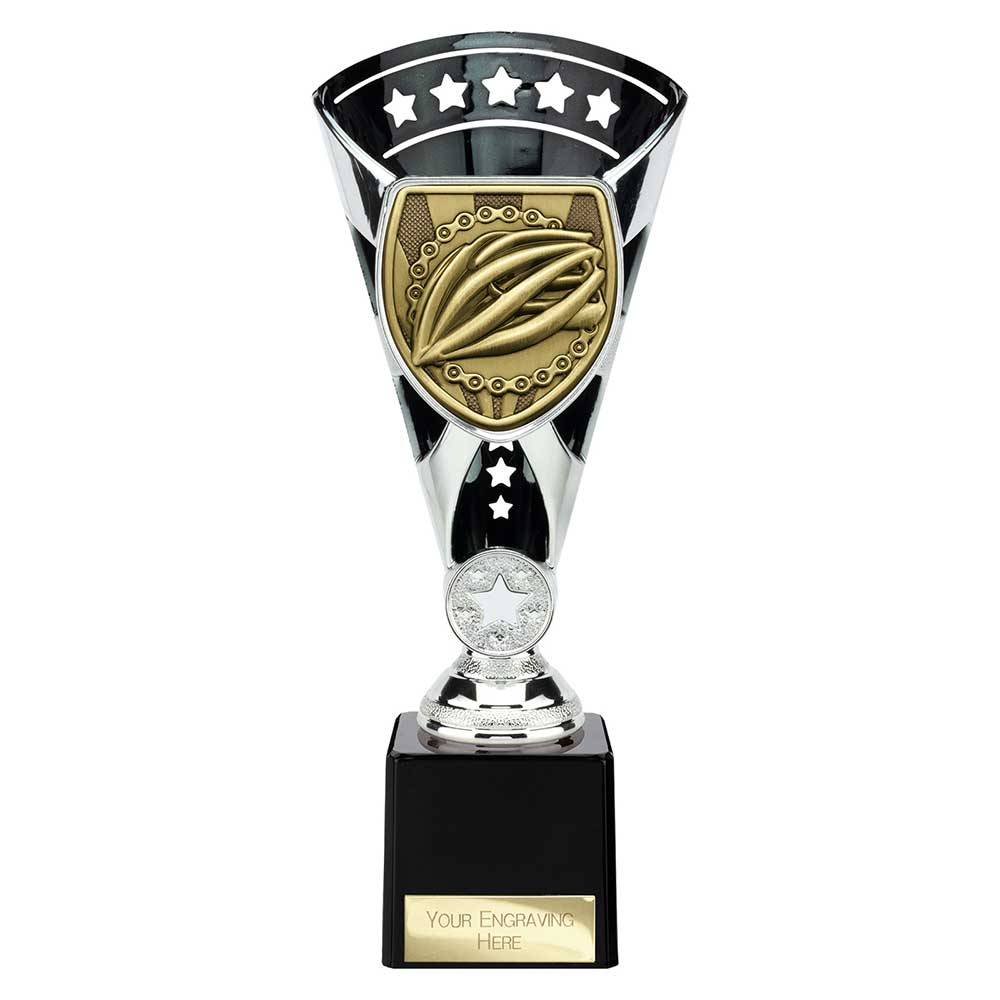 Cobra Star Trophy Cup Cycling Silver and Black Trophy HQ Cobra Star Trophy Cup Cycling Silver and Black Trophy HQ