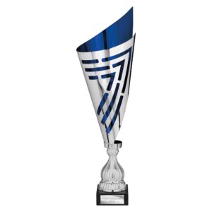 Arrow Laser Trophy Cup Silver and Blue Trophy HQ