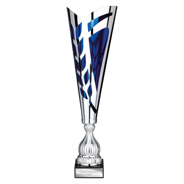 Inspire Laser Trophy Silver and Blue Trophy HQ