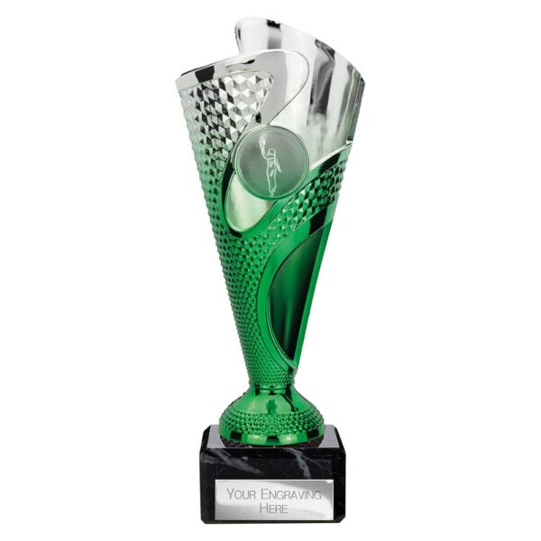 Rodeo Trophy Silver and Green Trophy HQ