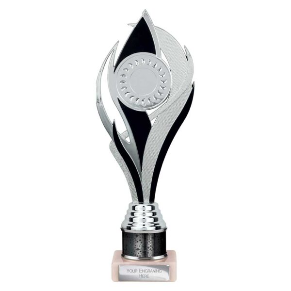 Volcano Multi Award Tube Trophy Black and Silver Trophy HQ