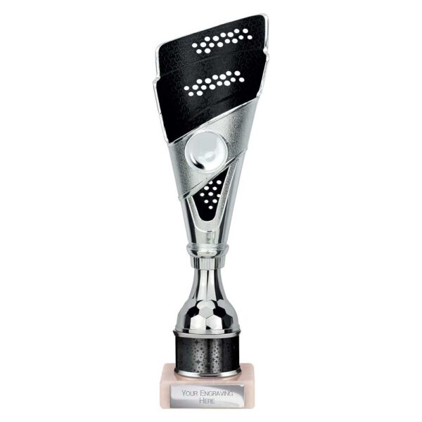 Predator Multi Award Tube Trophy Silver and Black Trophy HQ
