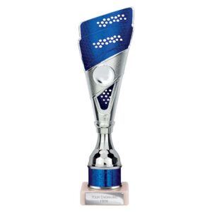 Predator Multi Award Tube Trophy Silver and Blue Trophy HQ
