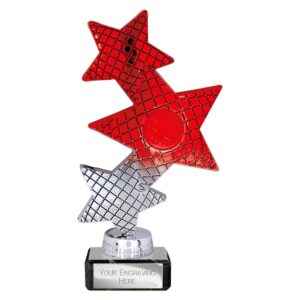 Trinity Star Multi Award Plastic Trophy Red and Silver Trinity Star Multi Award Plastic Trophy Red and Silver Trophy HQ