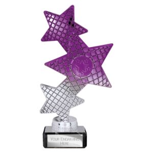 Trinity Star Multi Award Plastic Trophy Silver and Purple Trinity Star Multi Award Plastic Trophy Silver and Purple Trophy HQ