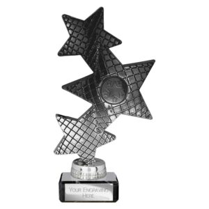 Trinity Star Multi Award Plastic Trophy Black and Silver Trinity Star Multi Award Plastic Trophy Black and Silver Trophy HQ