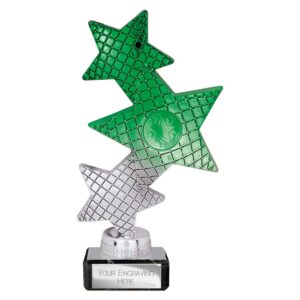 Trinity Star Multi Award Plastic Trophy Silver and Green Trinity Star Multi Award Plastic Trophy Silver and Green Trophy HQ