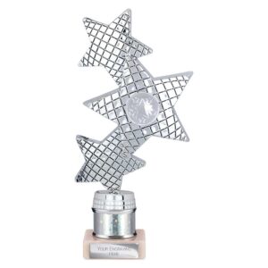 Trinity Star Multi Award Tube Trophy Silver Trophy HQ