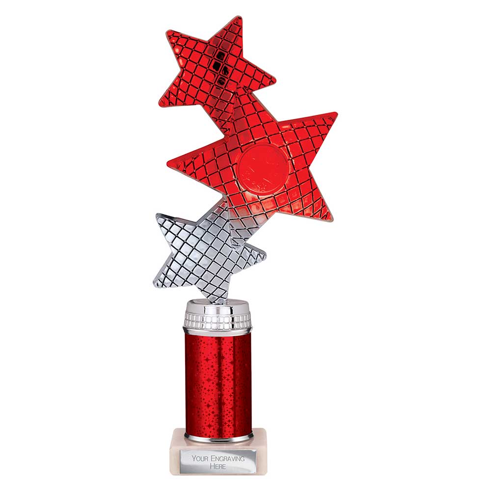 Trinity Star Multi Award Tube Trophy Red and Silver Trinity Star Multi Award Tube Trophy Red and Silver - Image 4