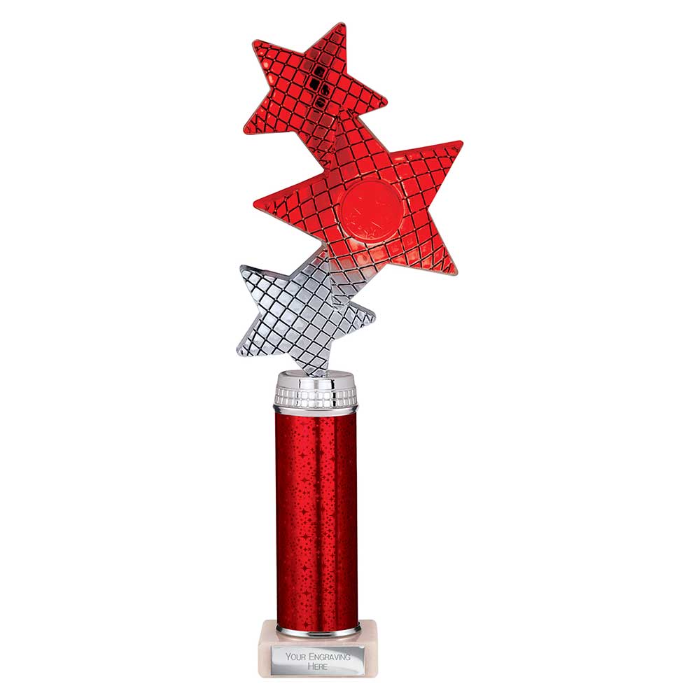 Trinity Star Multi Award Tube Trophy Red and Silver Trinity Star Multi Award Tube Trophy Red and Silver - Image 6