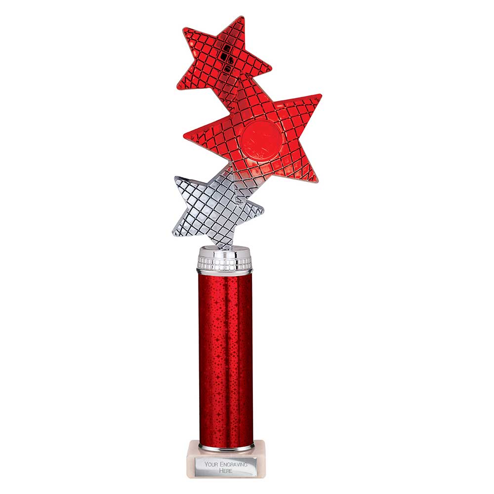 Trinity Star Multi Award Tube Trophy Red and Silver Trinity Star Multi Award Tube Trophy Red and Silver - Image 7