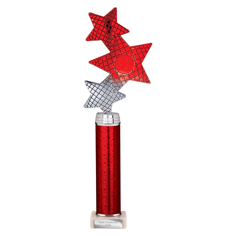 Trinity Star Multi Award Tube Trophy Red and Silver Trinity Star Multi Award Tube Trophy Red and Silver - Image 8