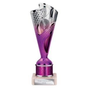 Rodeo Multi Award Tube Trophy Purple and Silver Trophy HQ