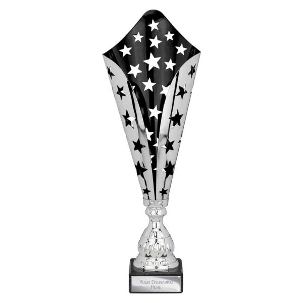 Galaxy Laser Trophy Silver and Black Trophy HQ