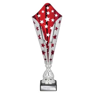 Galaxy Laser Trophy Silver and Red Trophy HQ