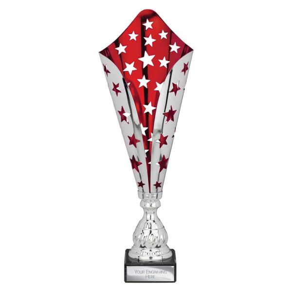Galaxy Laser Trophy Silver and Red Trophy HQ
