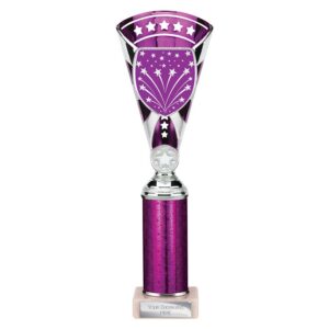 Cobra Star Trophy Cup Multi Award Tube Trophy Purple and Silver Trophy HQ