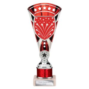Cobra Star Trophy Cup Multi Award Trophy Cup Silver and Red Cobra Star Trophy Cup Multi Award Trophy Cup Silver and Red Trophy HQ