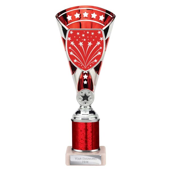 Cobra Star Trophy Cup Multi Award Trophy Cup Silver and Red Trophy HQ