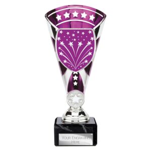 Cobra Star Trophy Cup Multi Award Trophy Cup Silver and Purple Cobra Star Trophy Cup Multi Award Trophy Cup Silver and Purple Trophy HQ