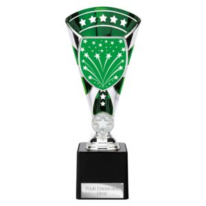 Cobra Star Trophy Cup Multi Award Trophy Cup Silver and Green Trophy HQ