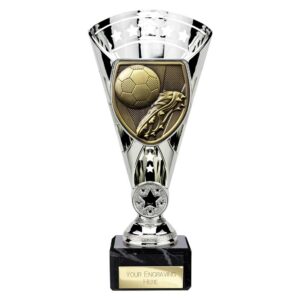Cobra Star Trophy Cup Football Boot and Ball Silver Cobra Star Trophy Cup Football Boot and Ball Silver Trophy HQ