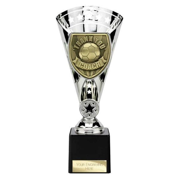 Cobra Star Trophy Cup Thank you Coach Silver Trophy HQ