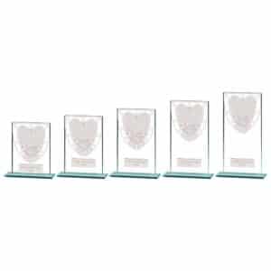 Millennium Badminton Jade Glass Award Trophy HQ