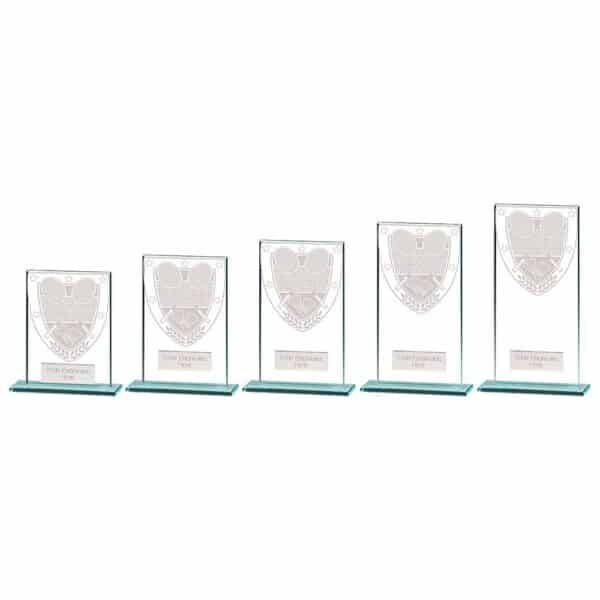 Millennium Badminton Jade Glass Award Trophy HQ