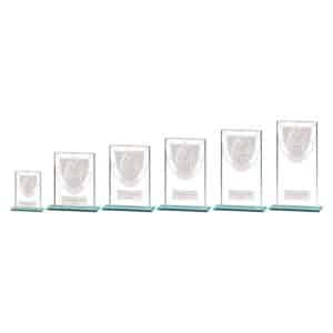 Millennium Martial Arts Jade Glass Award Trophy HQ