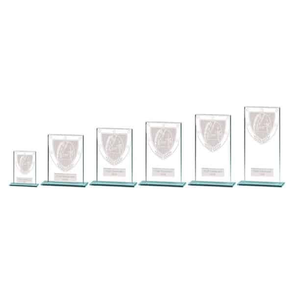 Millennium Martial Arts Jade Glass Award Trophy HQ