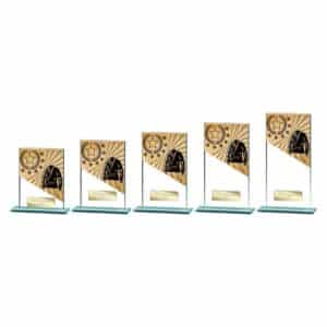 Mustang Martial Arts Jade Glass Award Trophy HQ