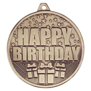 Cascade Happy Birthday Medal Trophy HQ