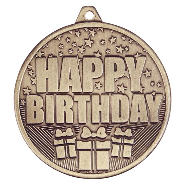 Cascade Happy Birthday Medal Trophy HQ