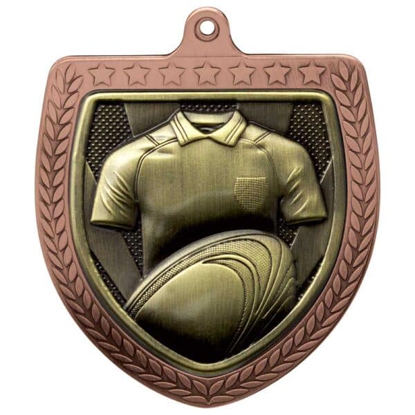 Cobra Rugby Shirt and Ball Shield Medal Trophy HQ