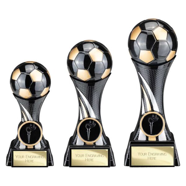 Attack Strike Football Trophy Black and Gold Trophy HQ