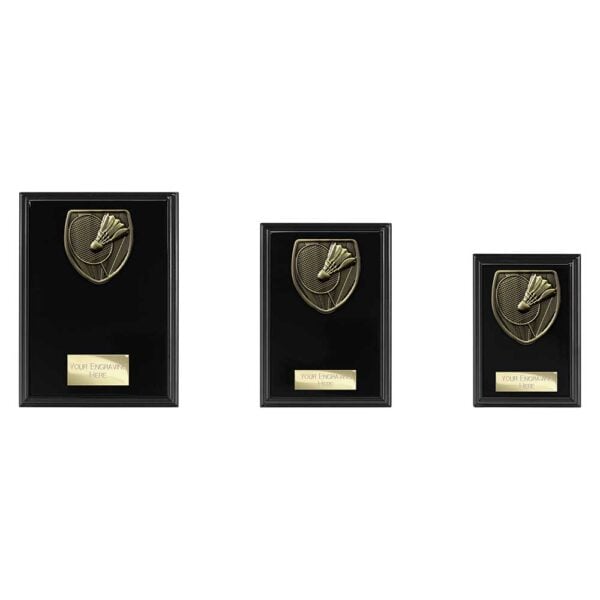 Cobra Plaque Badminton Black Trophy HQ