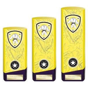 Prime Trophy Martial Arts Yellow and Purple Trophy HQ
