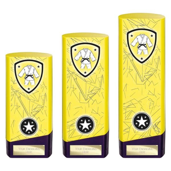 Prime Trophy Martial Arts Yellow and Purple Trophy HQ