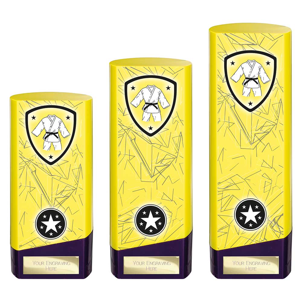 Prime Trophy Martial Arts Yellow and Purple Trophy HQ Prime Trophy Martial Arts Yellow and Purple Trophy HQ