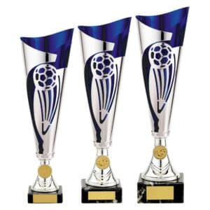 Champions Football Trophy Cup Blue and Silver Champions Football Trophy Cup Blue and Silver Trophy HQ 2