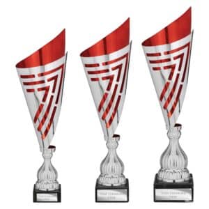 Arrow Laser Trophy Cup Silver and Red Trophy HQ