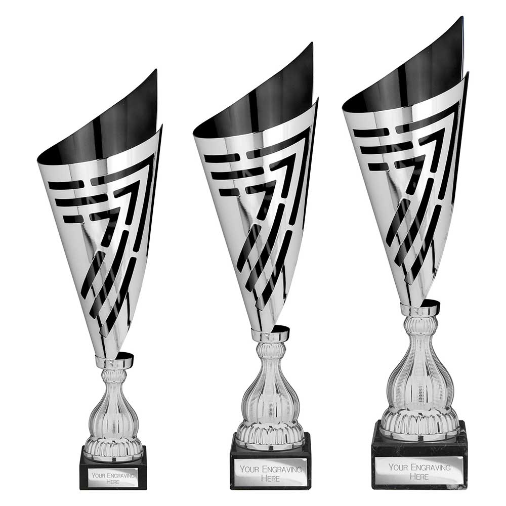 Arrow Laser Trophy Cup Silver and Black Trophy HQ Arrow Laser Trophy Cup Silver and Black Trophy HQ